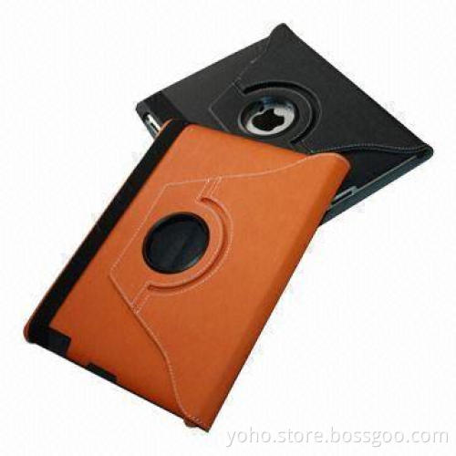 360-degree Rotating Leather Cases for New iPad and Magnetic Inside with PU Leather and Genuine
